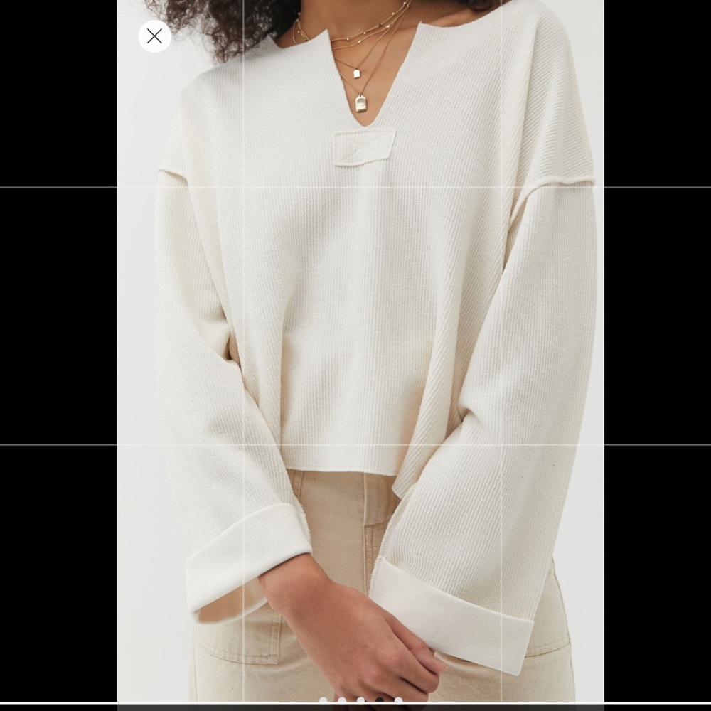 UO Jax Inside Out Notch Neck Top